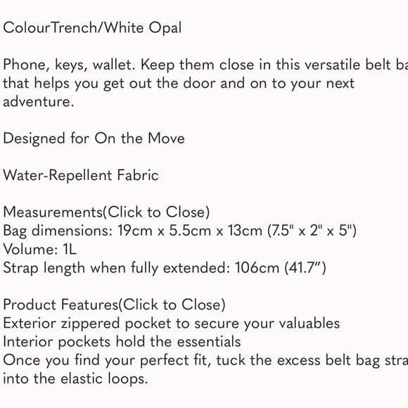 NWOT Lululemon everywhere belt bag trench/opal - Picture 7 of 7